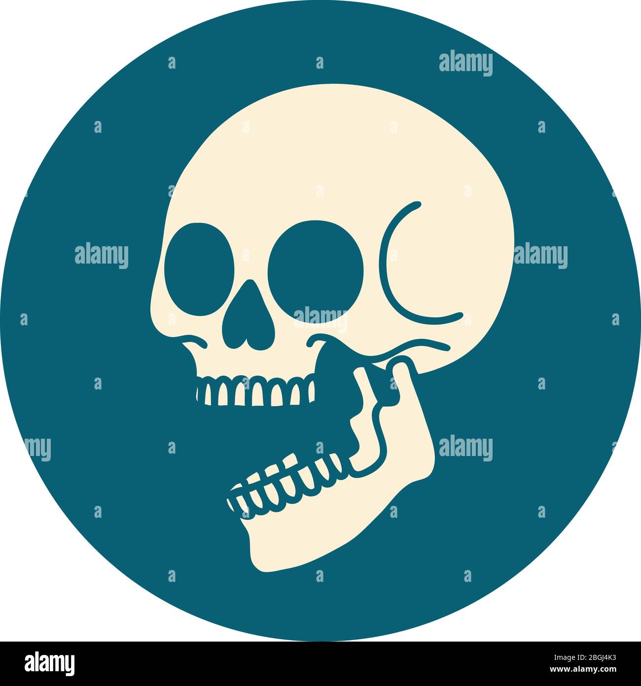 iconic tattoo style image of a skull Stock Vector Image & Art - Alamy