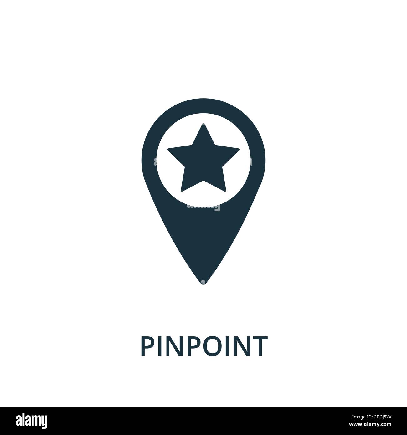 Pinpoint icon. Simple element from navigation collection. Filled ...