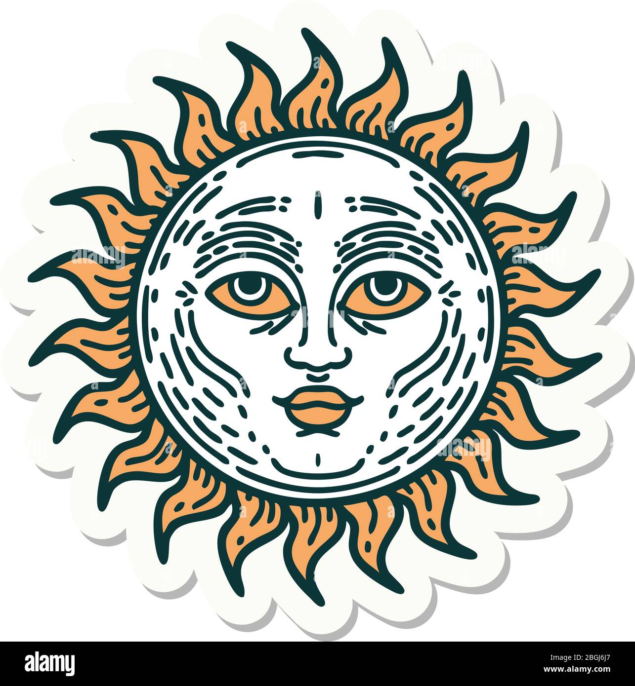 Sticker Of Tattoo In Traditional Style Of A Sun With Face Stock Vector Image Art Alamy Sticker Of Tattoo In Traditional Style Of A Sun With Face Stock Vector Image Art Alamy