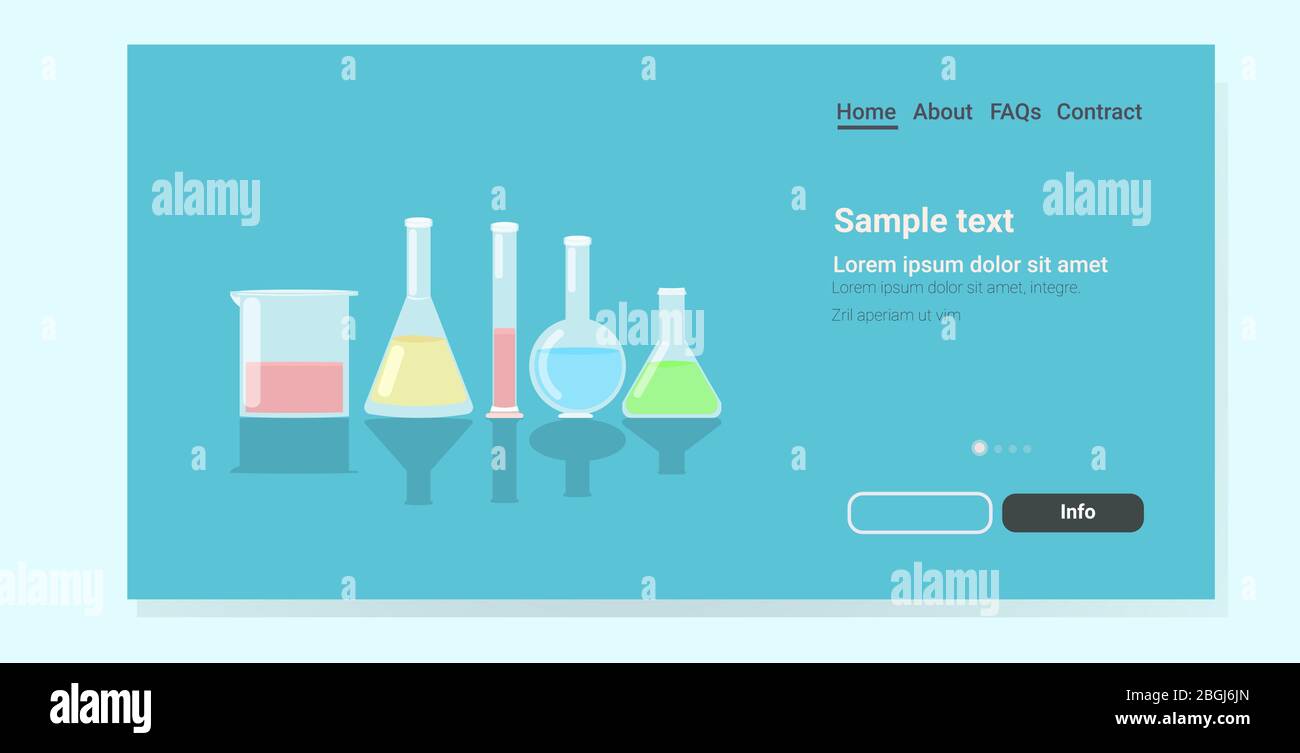 set test tubes with different colors liquids medical laboratory