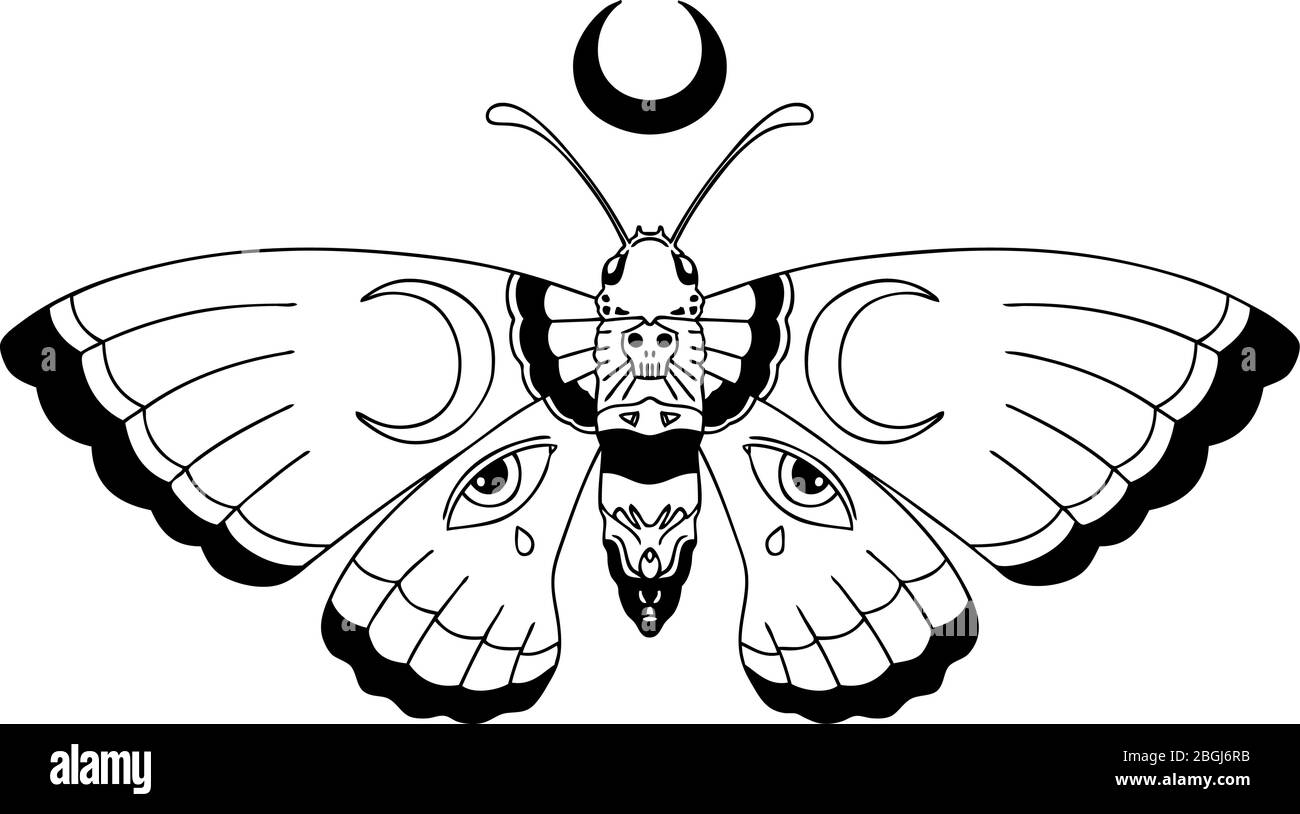 Lunar Clipart Tribal  Luna Moth  Free Transparent PNG Clipart Images  Download