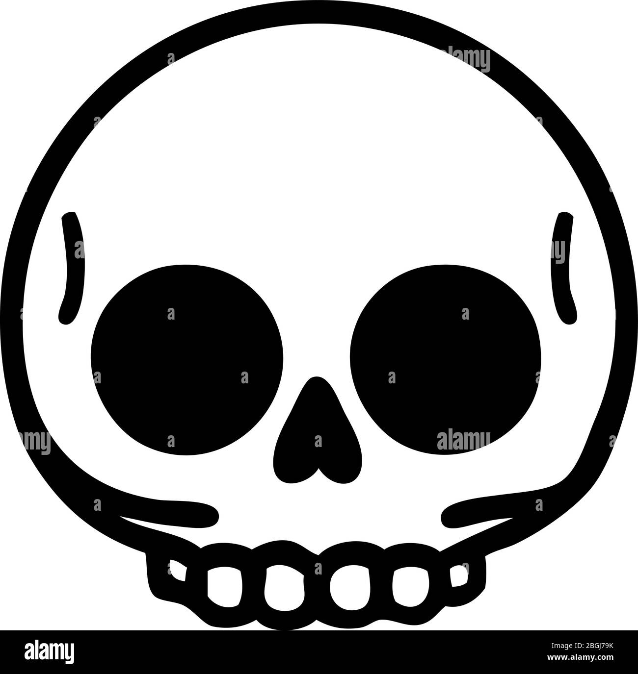 tattoo in black line style of a skull Stock Vector Image & Art - Alamy