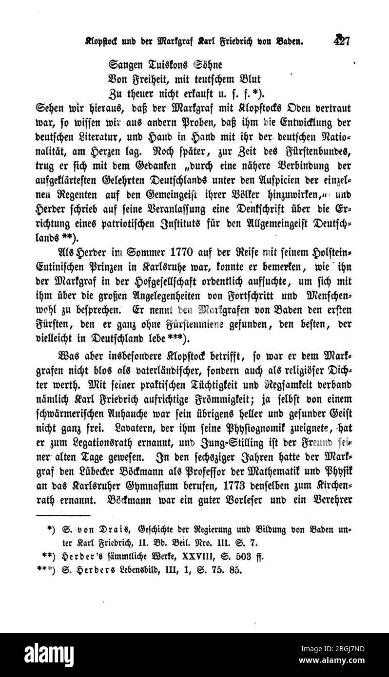 Historische Zeitschrift Bd. 001 (1859) 427. Stock Photo