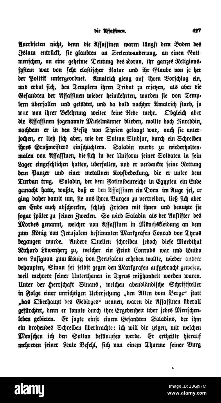 Historische Zeitschrift Bd. 009 (1863) 427. Stock Photo