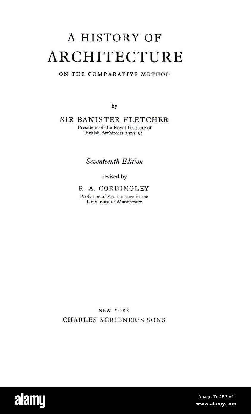 History of Architecture (Fletcher Stock Photo Alamy