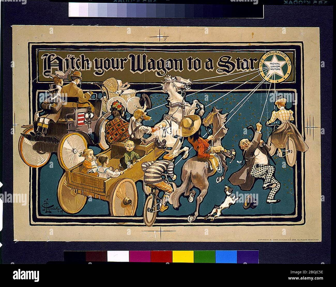 Hitch your wagon to a star J.C. Leyendecker Stock Photo Alamy