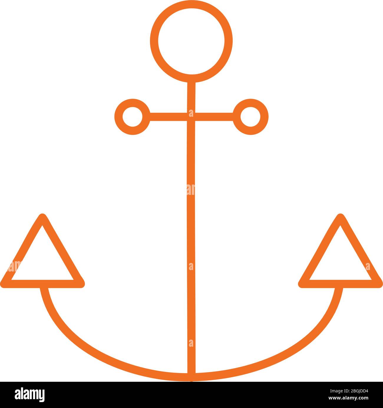 Isolated anchor line style icon vector design Stock Vector Image & Art ...