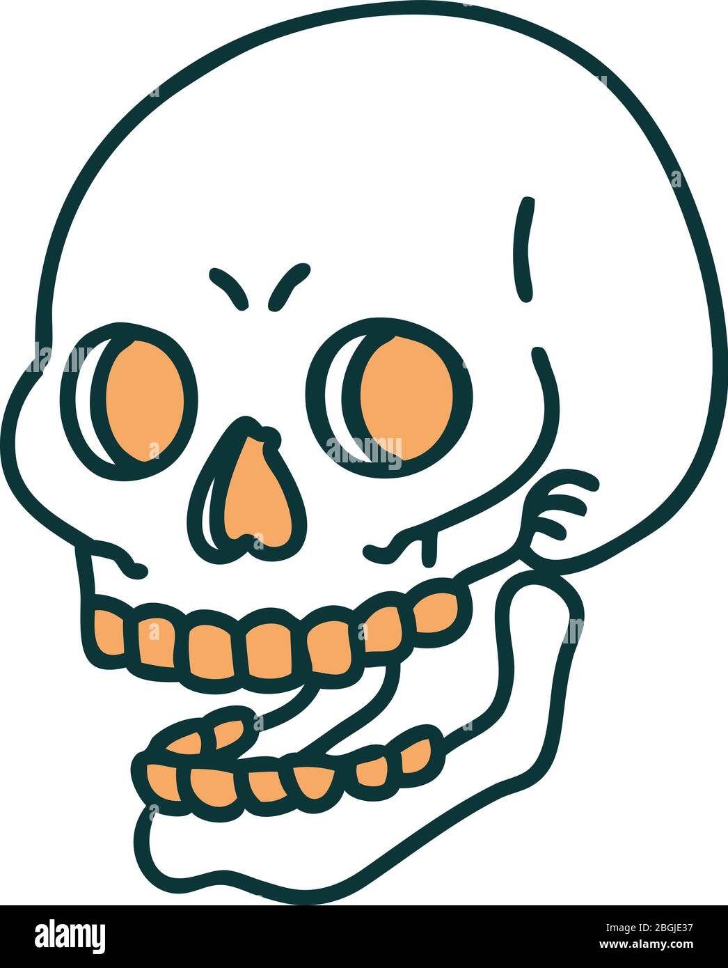 iconic tattoo style image of a skull Stock Vector Image & Art - Alamy