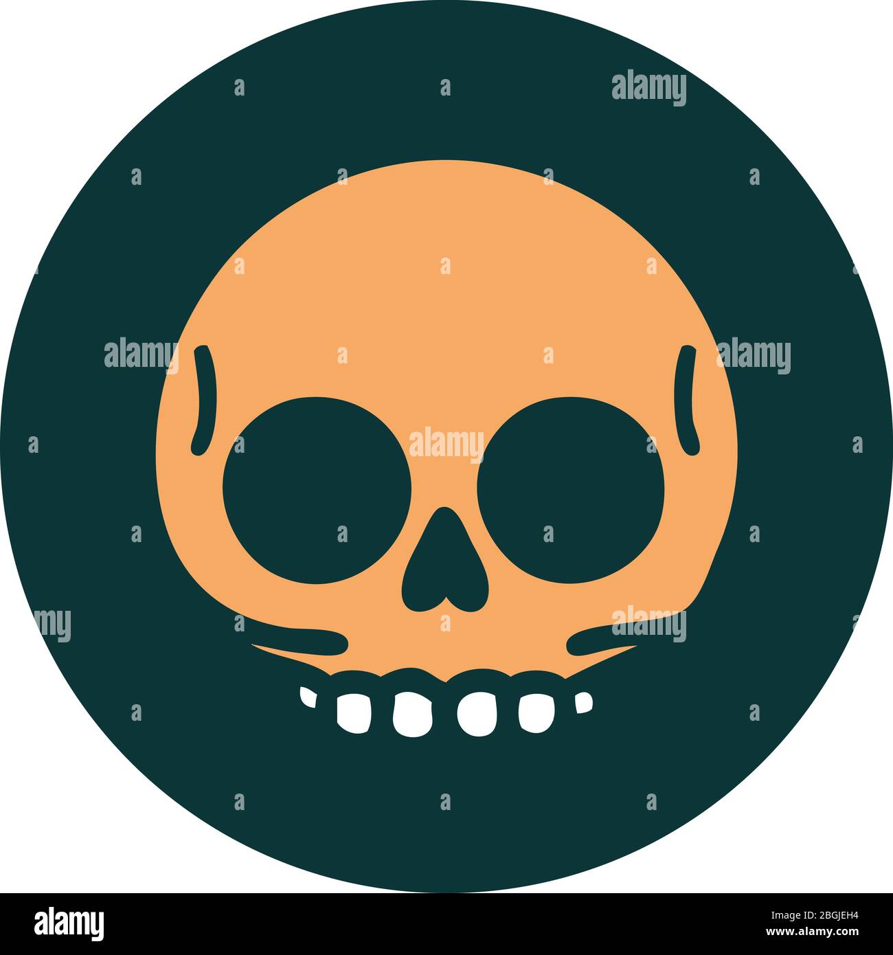 iconic tattoo style image of a skull Stock Vector Image & Art - Alamy
