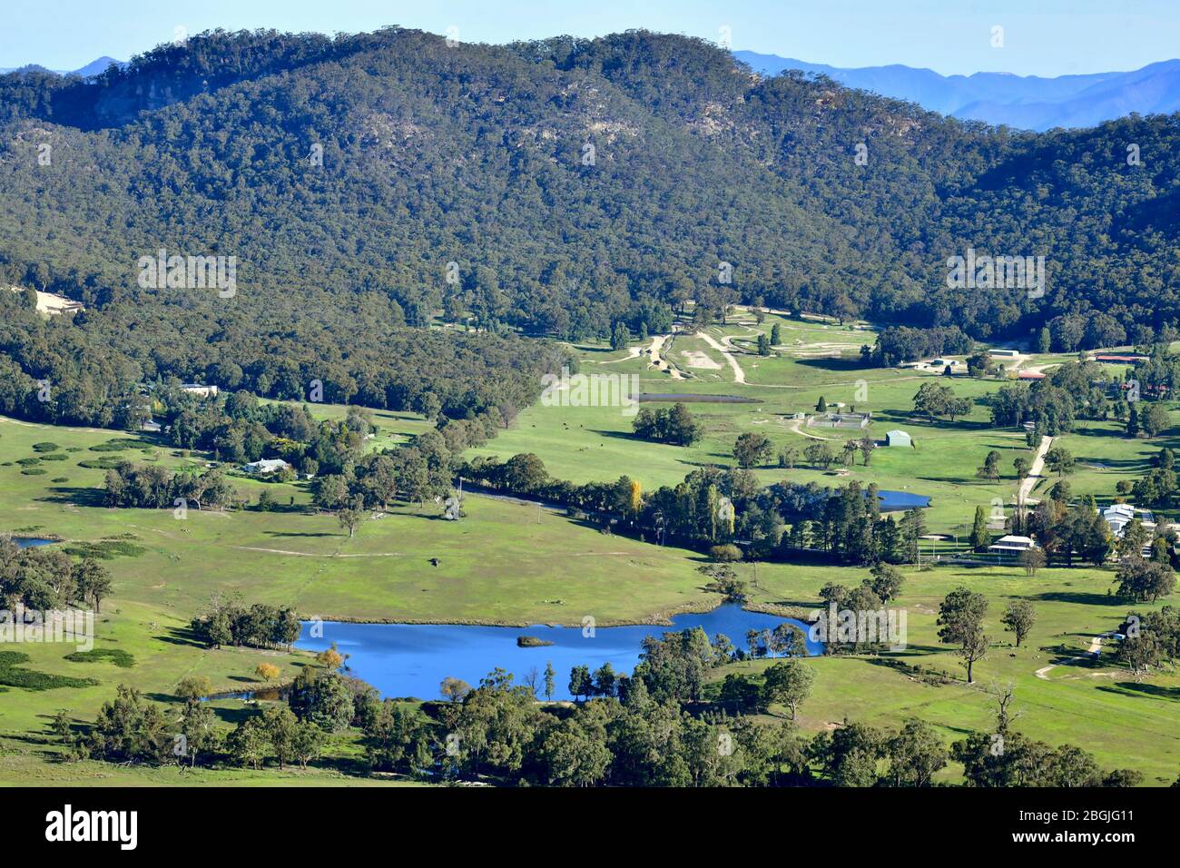 A view in the Blue Mountains at Mount York Stock Photo