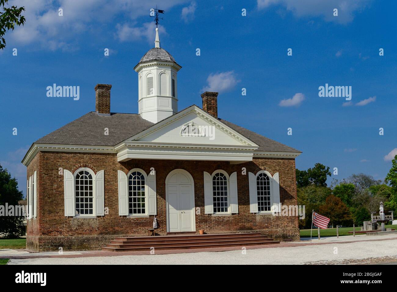Colonial Williamsburg Courthouse Stock Photo Alamy