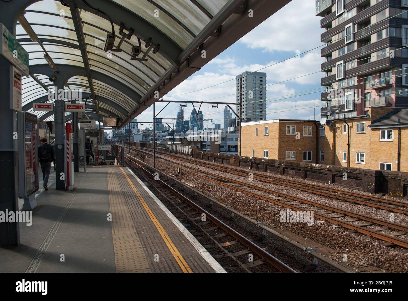 Docklands Light Railway Stations DLR, Docklands London E14 Stock Photo