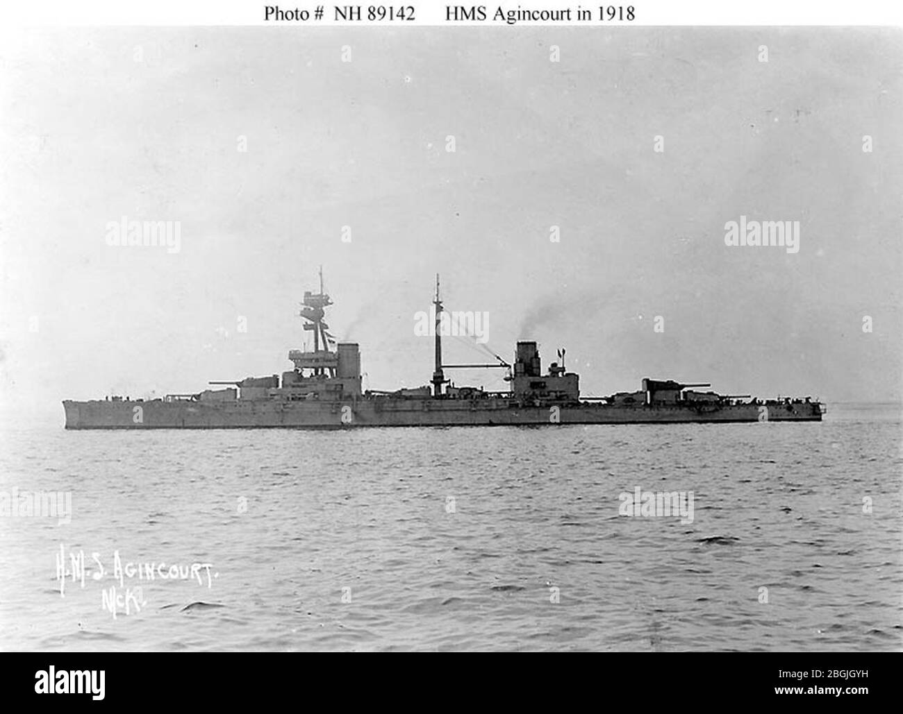HMS Agincourt H89142 Stock Photo Alamy