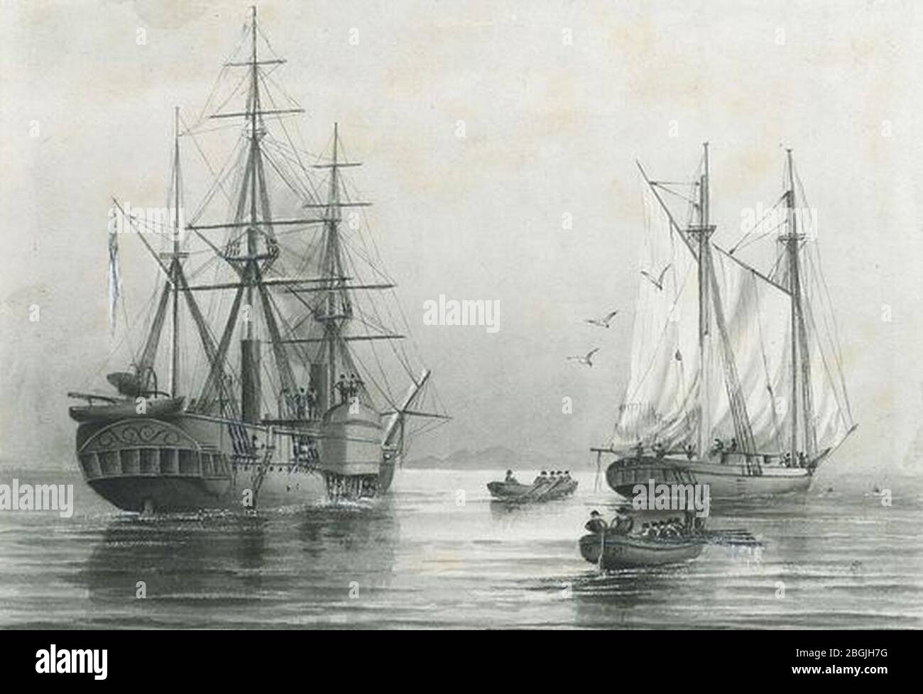 HMS Basilisk (1848 Stock Photo Alamy