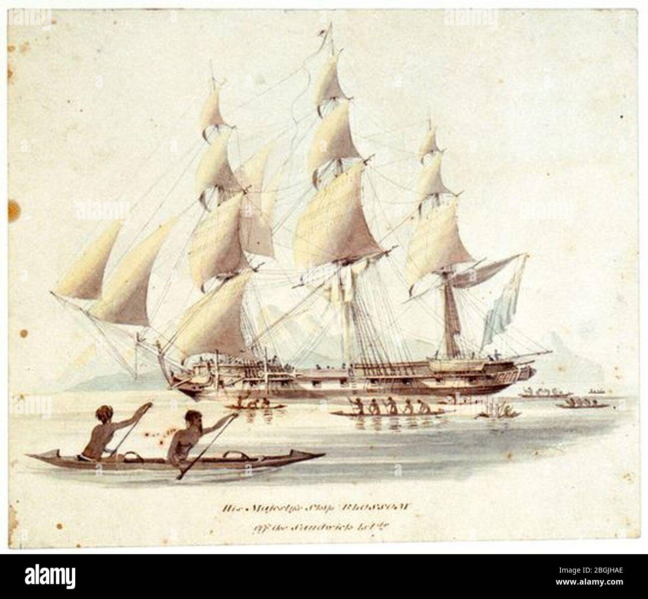 HMS Blossom (1806 Stock Photo Alamy