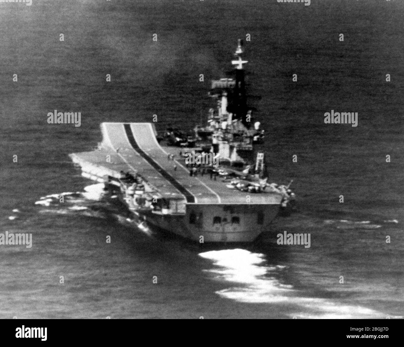 HMS Hermes (R12) underway at sea on 16 March 1982 (6350755 Stock Photo
