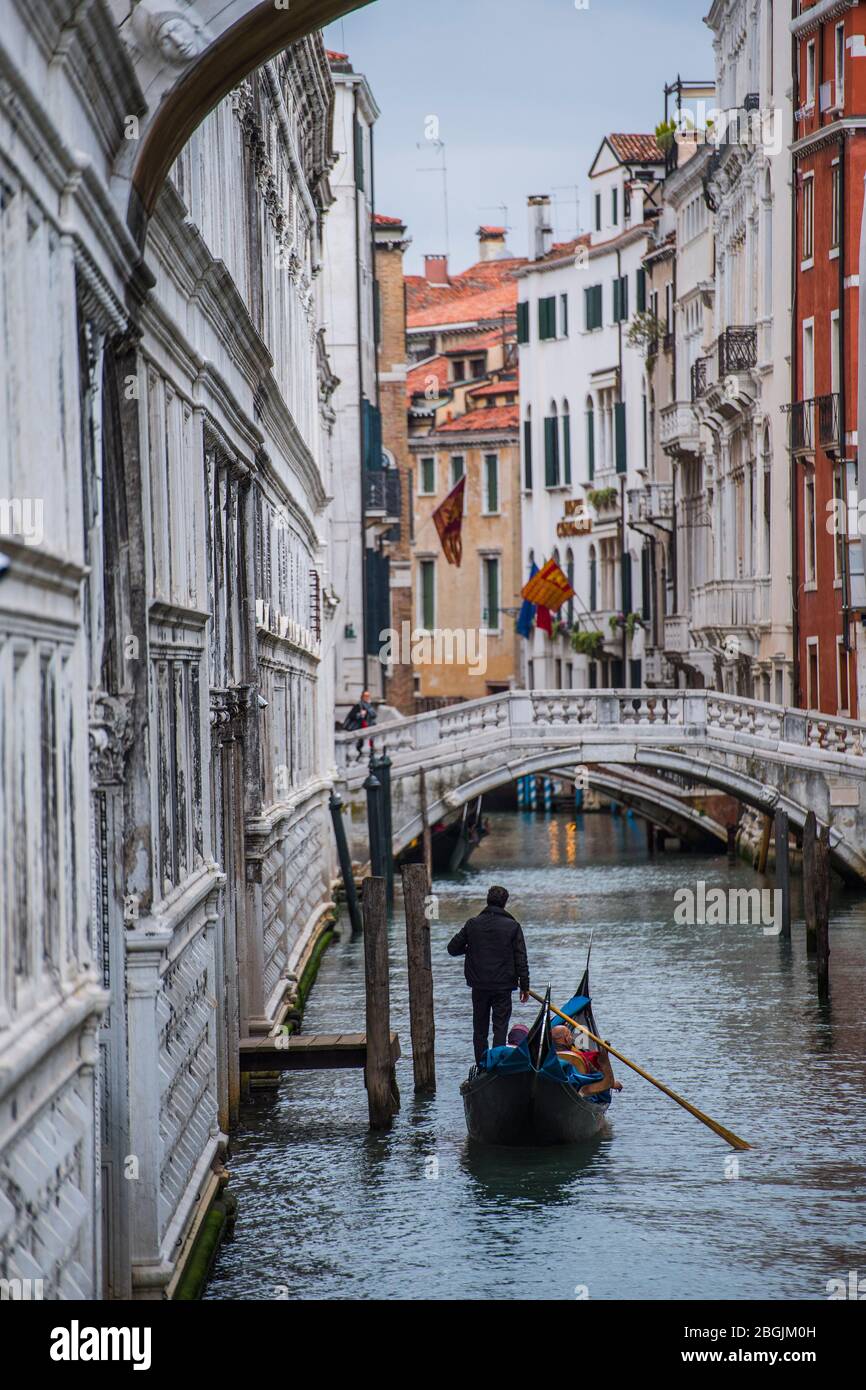Venice Narrow Canal Gondola High Resolution Stock Photography and ...