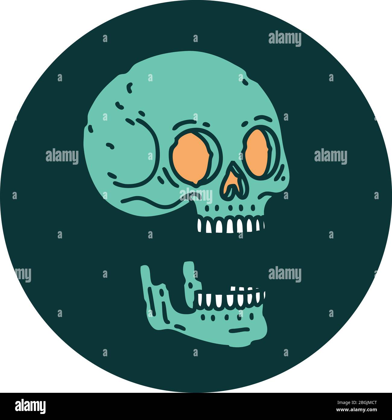 iconic tattoo style image of a skull Stock Vector Image & Art - Alamy