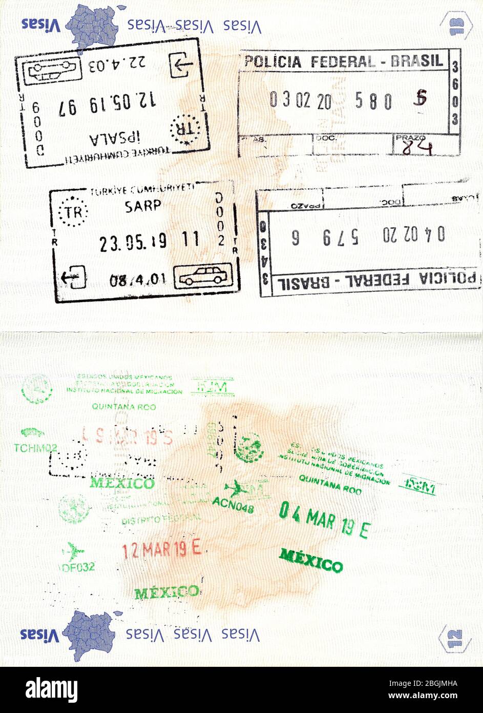 Mexico passport stamp hi-res stock photography and images - Alamy