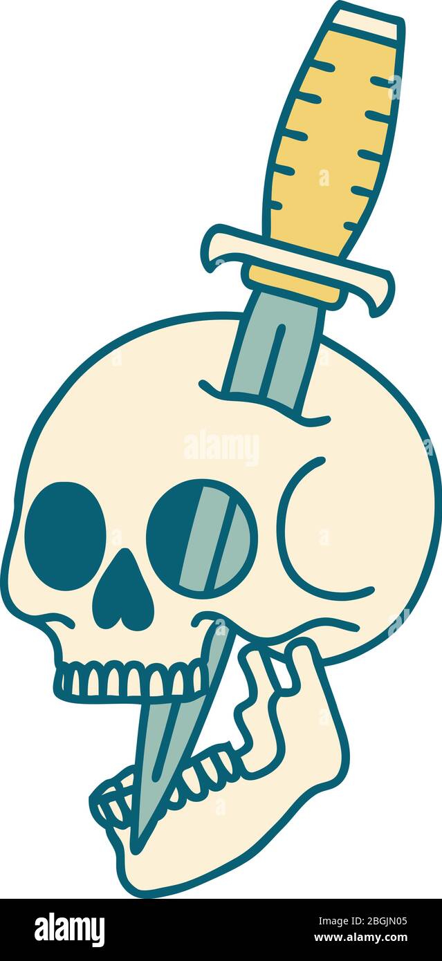 iconic tattoo style image of a skull Stock Vector Image & Art - Alamy