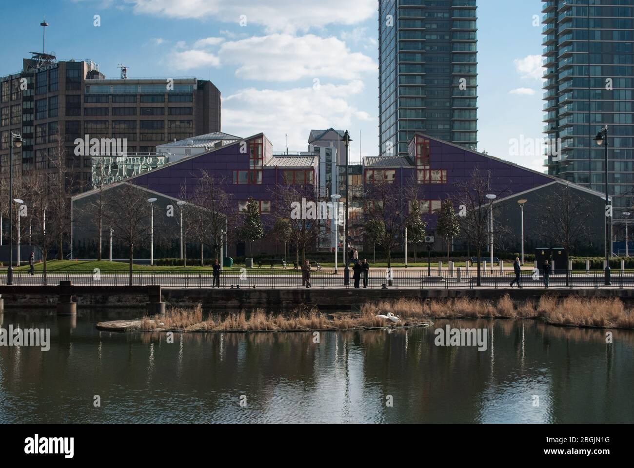 Architecture North Dock, West India Quay Canary Wharf, London E14 Stock ...