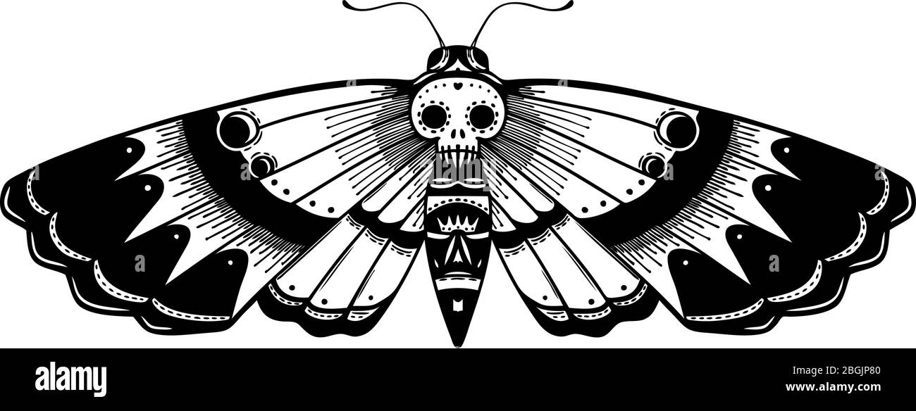 Death Moth Tattoo  Realistic Temporary Tattoos  Tattoo Icon  TattooIcon