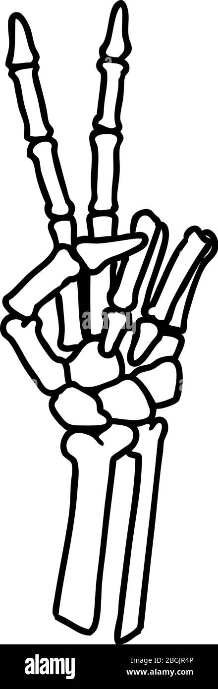 Tattoo In Black Line Style Of A Skeleton Giving A Peace Sign Stock Vector Image Art Alamy Tattoo In Black Line Style Of A Skeleton Giving A Peace Sign Stock Vector Image Art Alamy