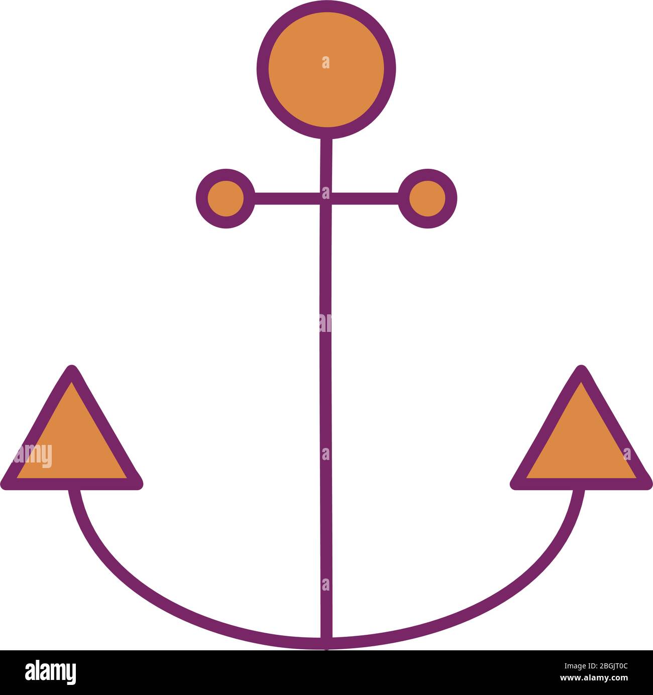 Isolated anchor line and fill style icon vector design Stock Vector ...