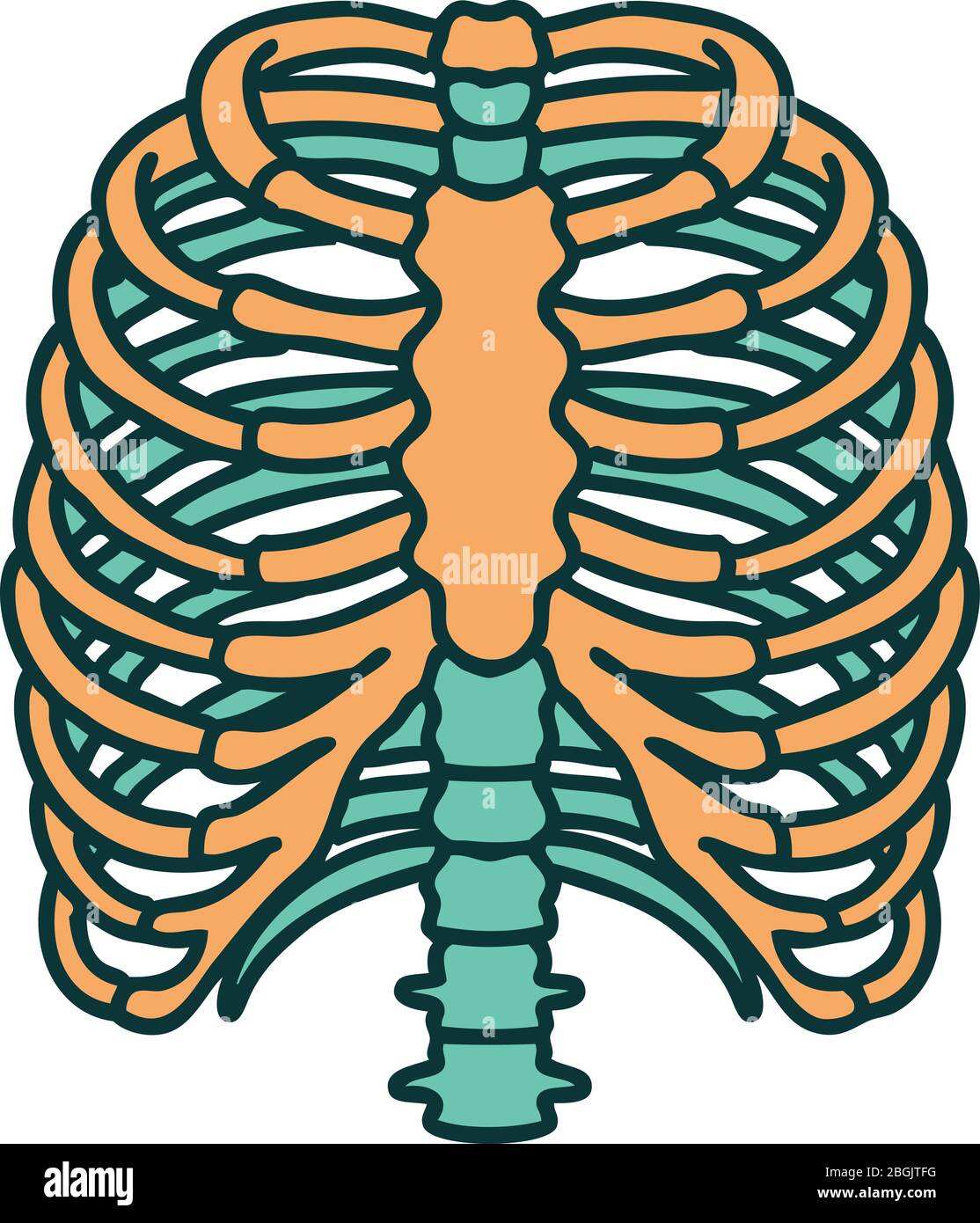 iconic tattoo style image of a rib cage Stock Vector Image & Art - Alamy