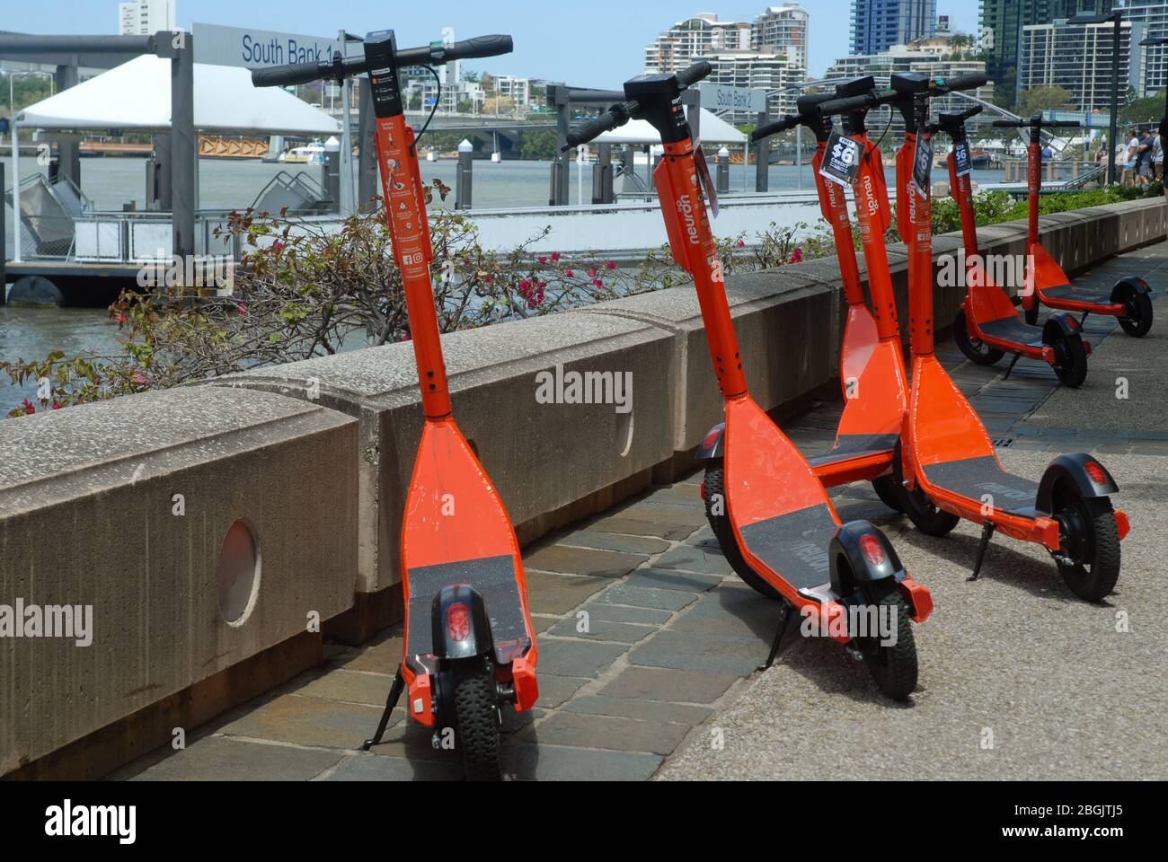 Scooters at South Bank, Brisbane, Queensland, Australia Stock Photo Alamy