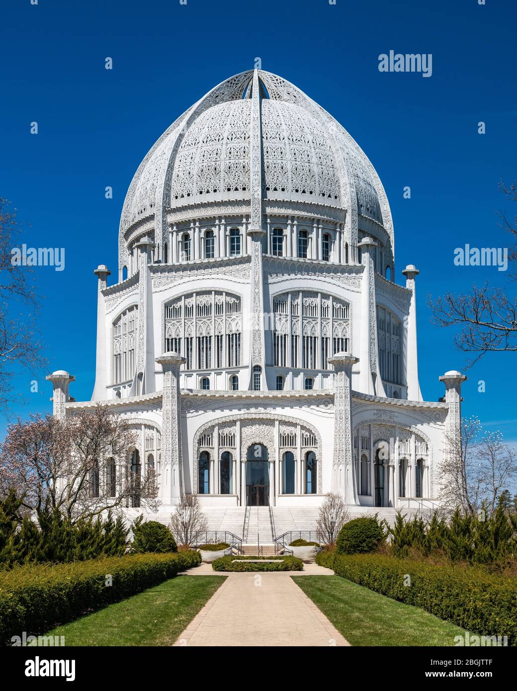 Bahai House of Worship in Wilmette Stock Photo