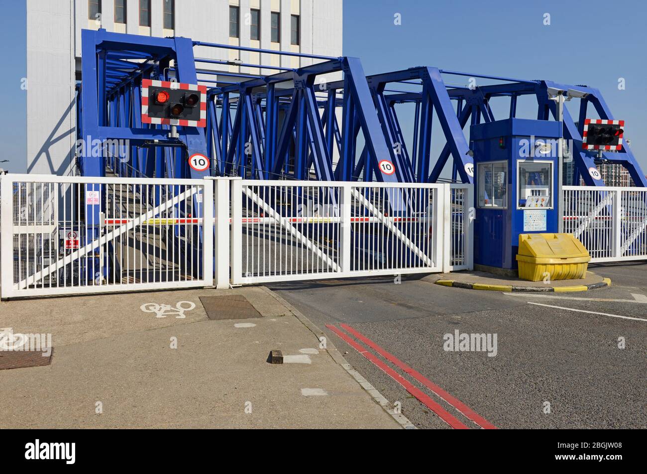 The Woolwich ferry service closes early on a bank holiday. London, UK Stock Photo