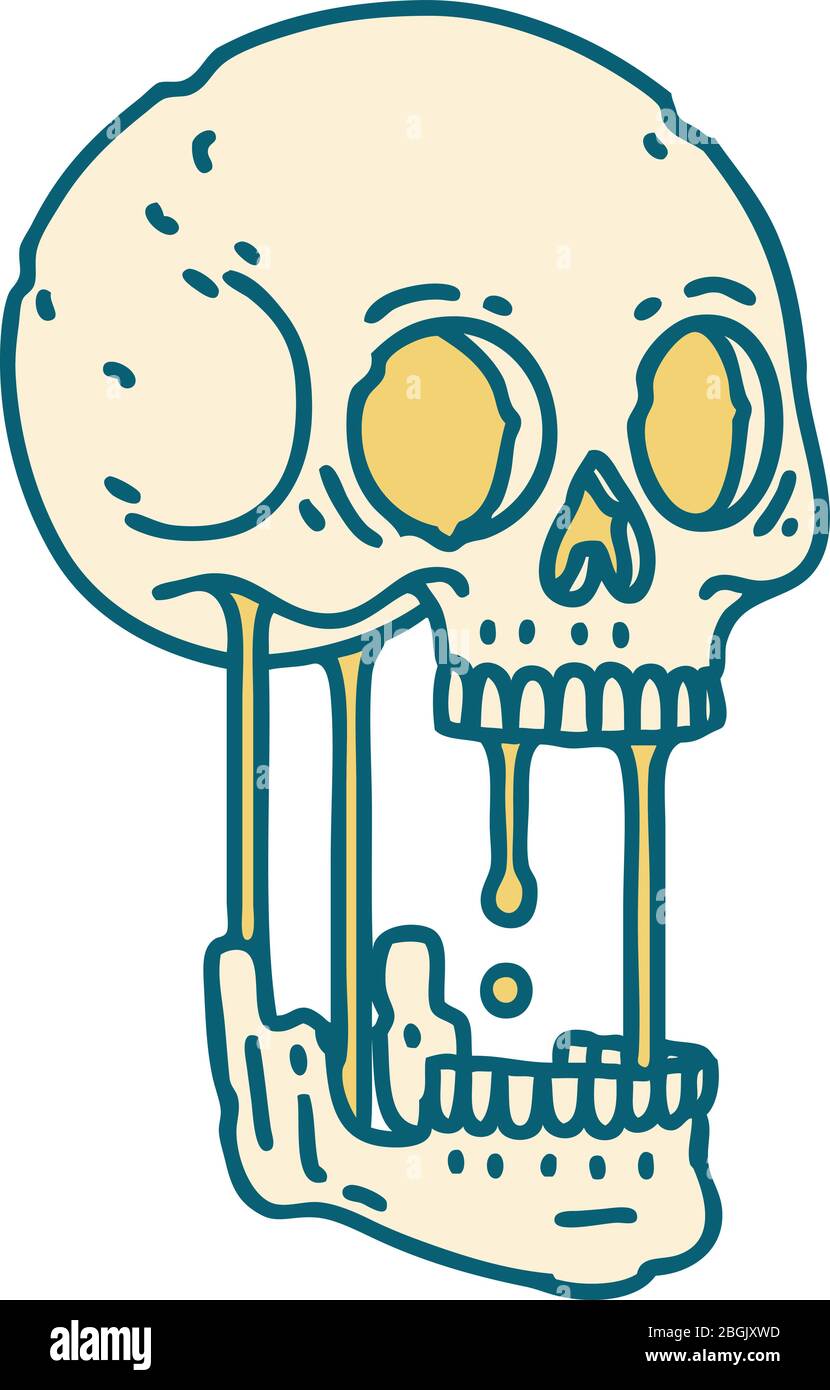 iconic tattoo style image of a skull Stock Vector Image & Art - Alamy