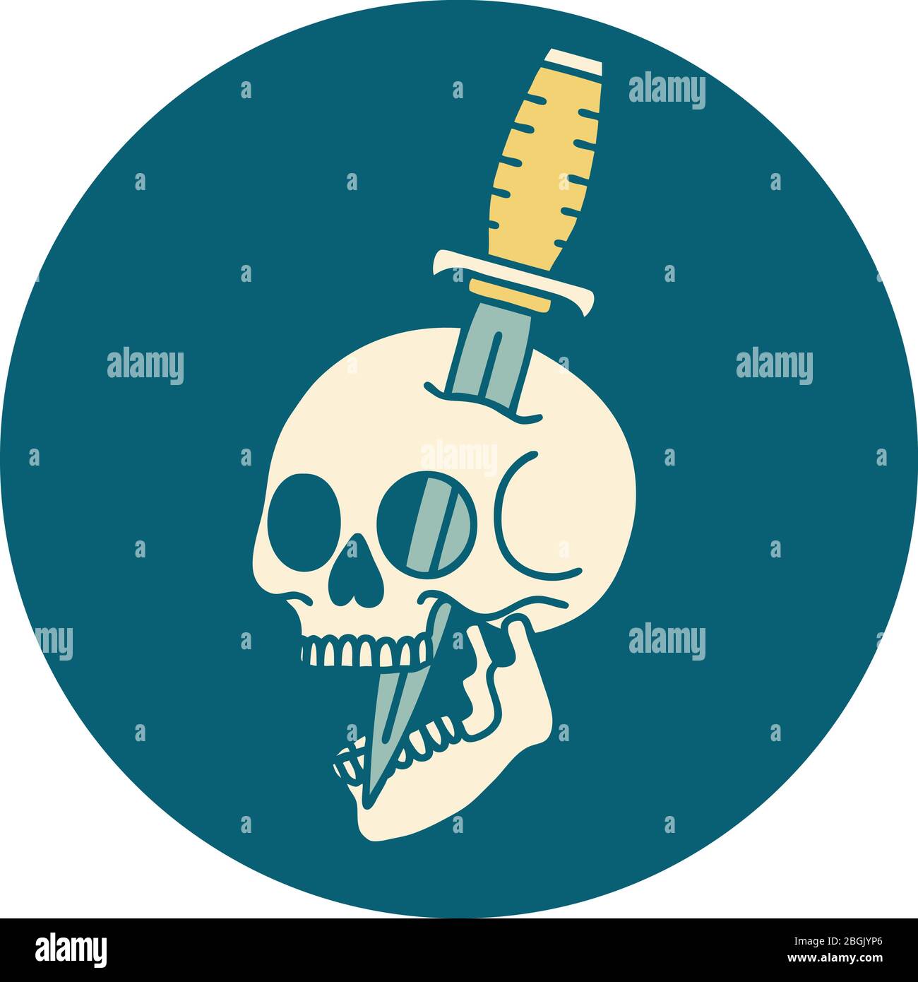 iconic tattoo style image of a skull Stock Vector Image & Art - Alamy
