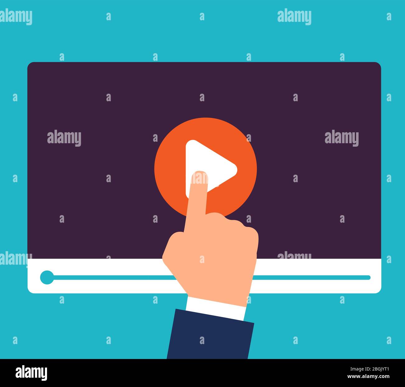 Online tutorials concept. Video training and education. Study and ...
