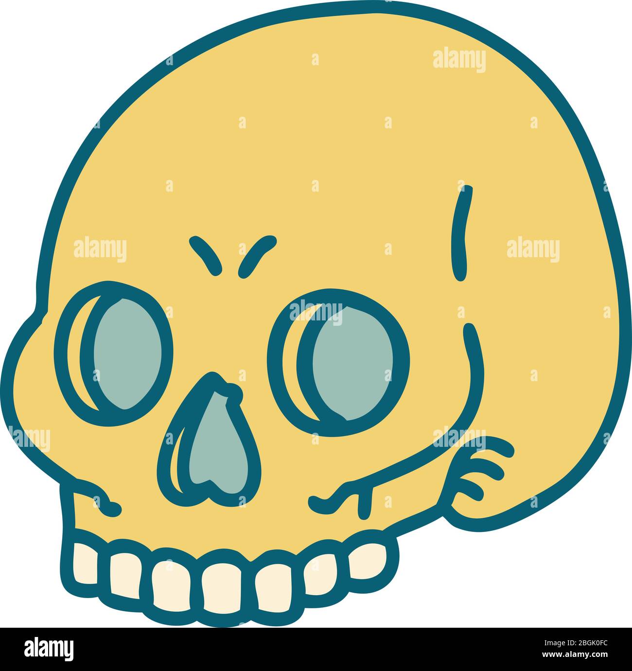 iconic tattoo style image of a skull Stock Vector Image & Art - Alamy