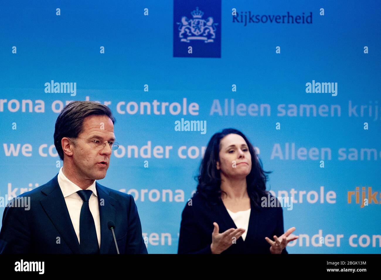 Dutch Prime Minister, Mark Rutte speaks during a press conference after ...