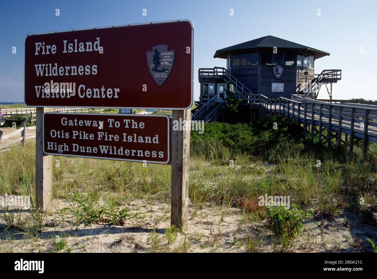 Fire Island Wilderness Visitor Center, Fire Island National Seashore, New York Stock Photo