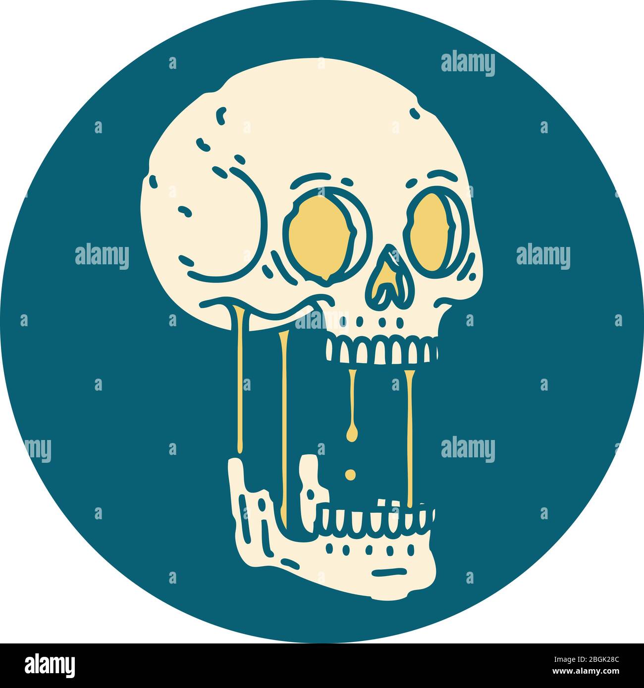 iconic tattoo style image of a skull Stock Vector Image & Art - Alamy