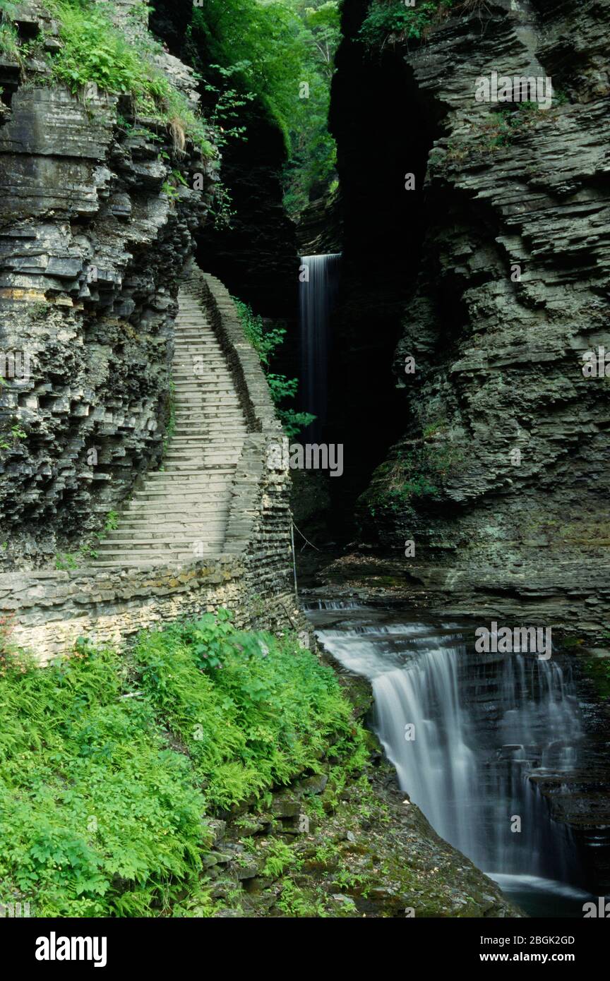 Cascade Falls, Watkins Glen State Park, New York Stock Photo Alamy