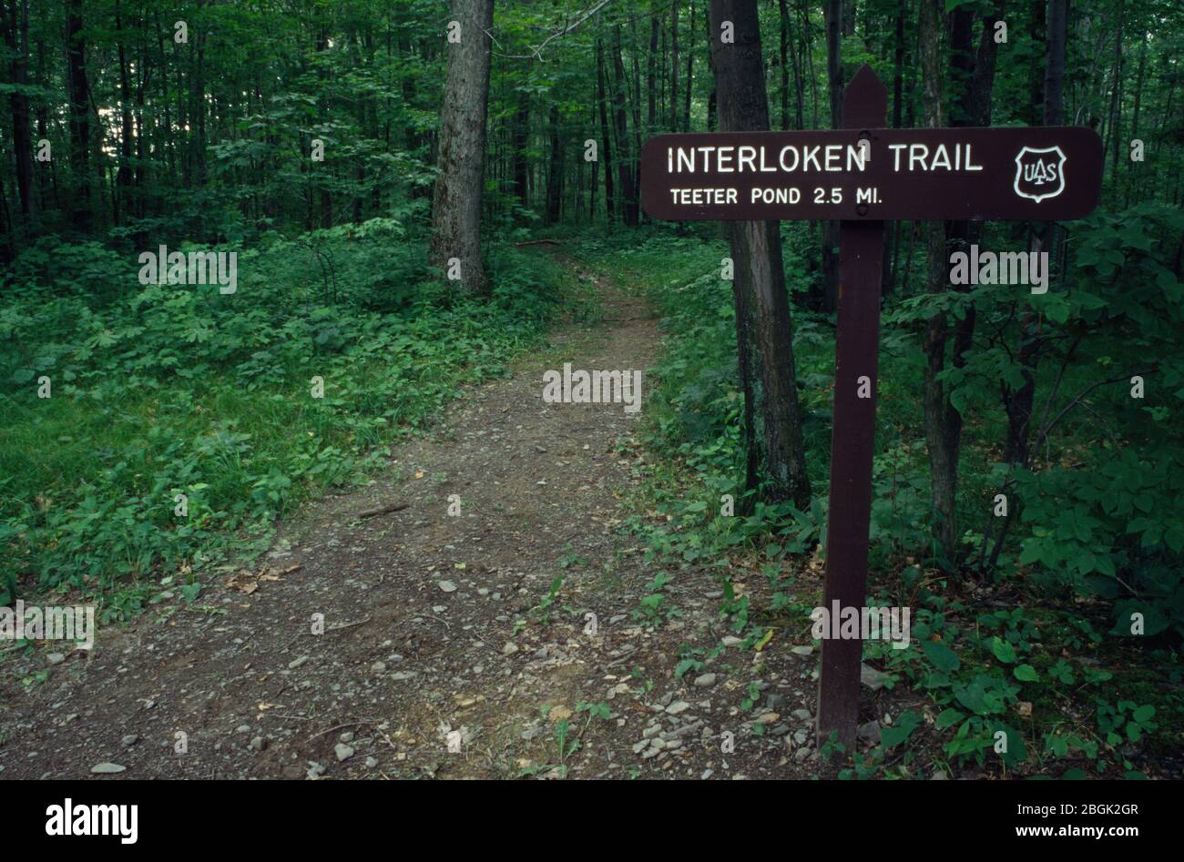 Interloken Trail Sign Finger Lakes National Forest New York Stock Photo Alamy