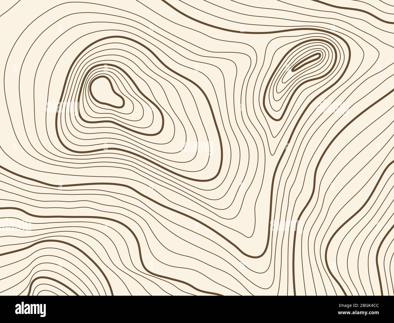 Topographic map background of mountain terrain. Vector mapping contour texture with elevation. Relief mountain, contour topography terrain illustration Stock Vector