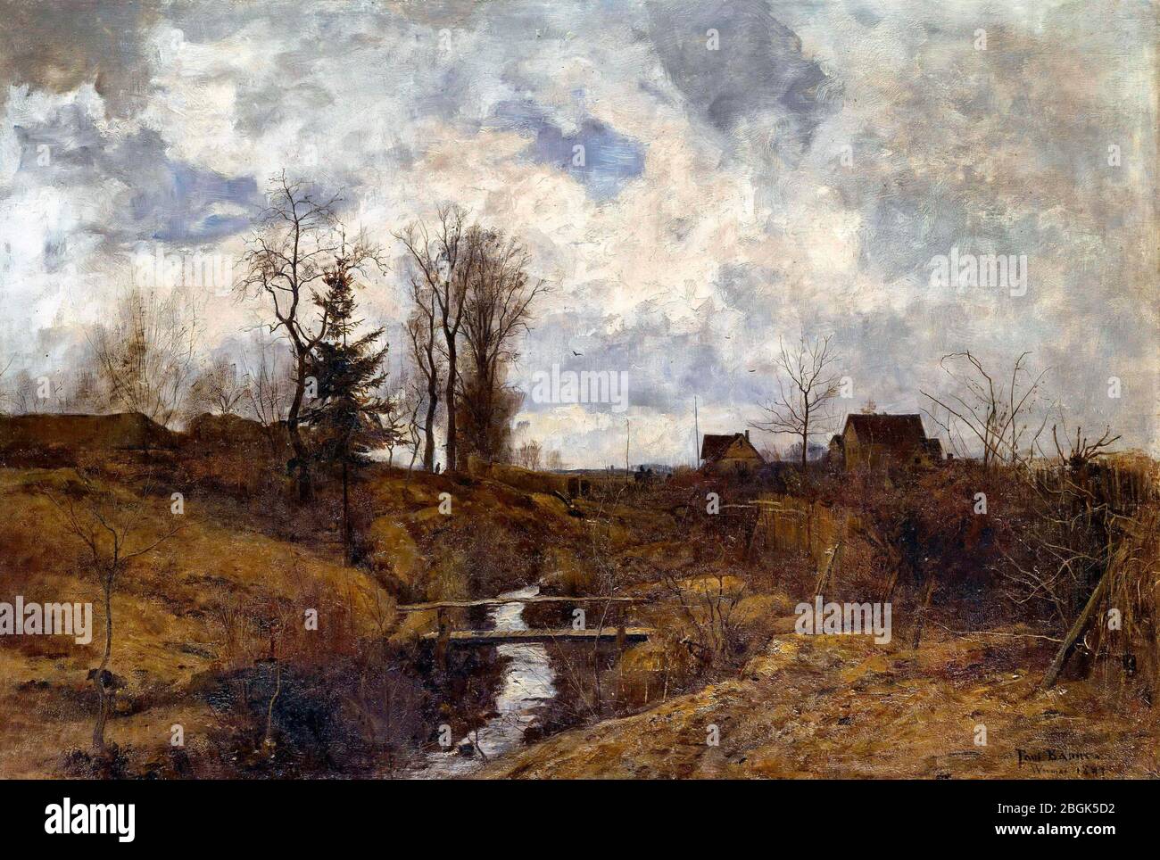 Weimar, after the rain - Paul Baum, 1883 Stock Photo