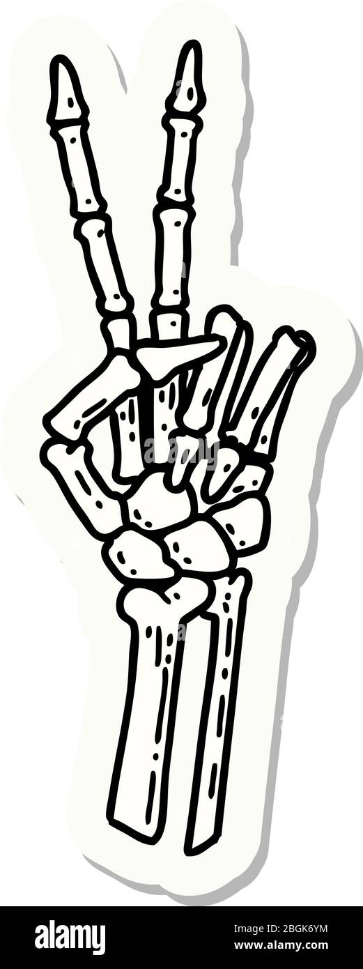 skeleton hand peace sign tattooTikTok Search