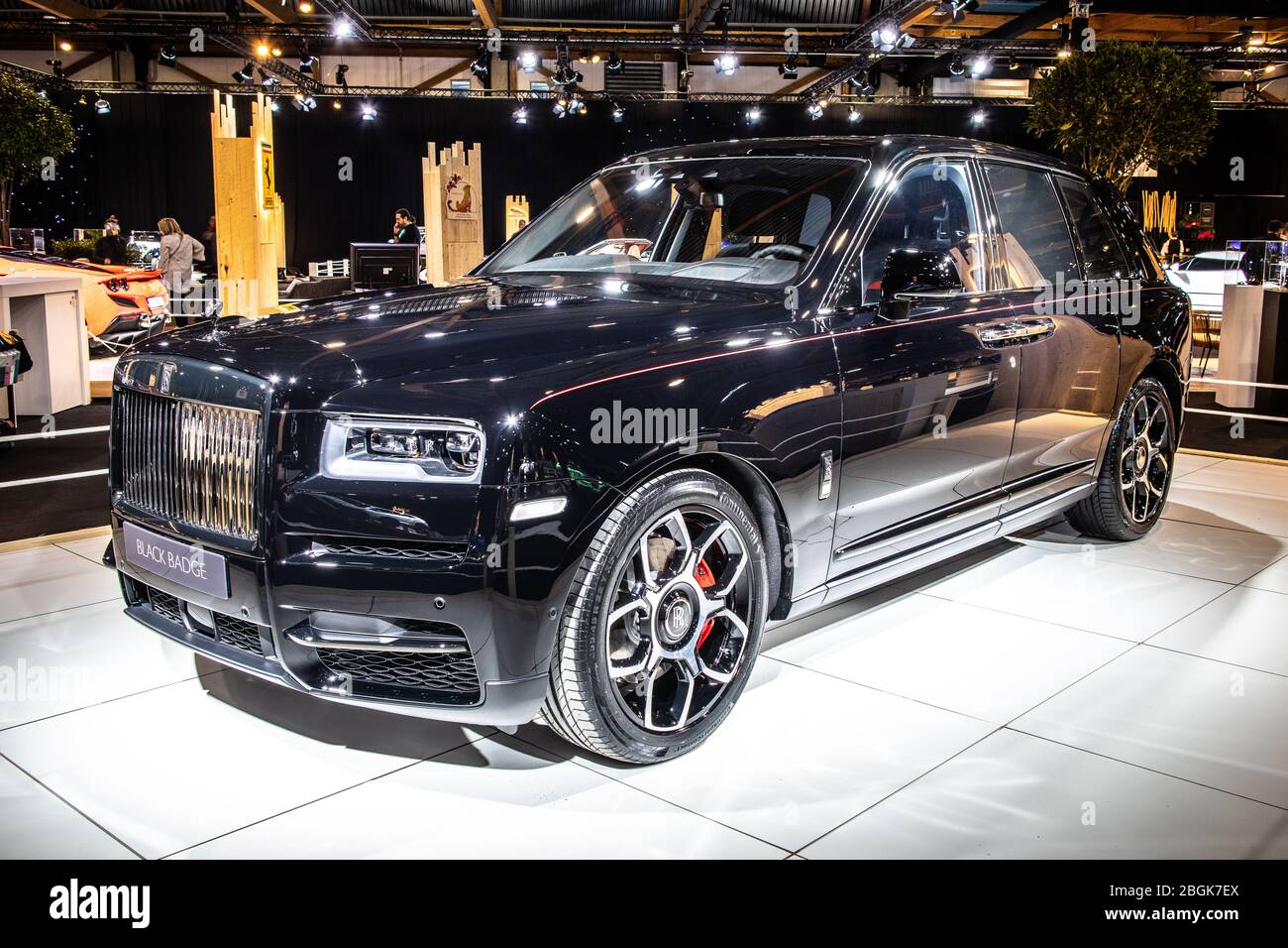 Brussels, Belgium, Jan 2020 RollsRoyce New Bespoke Cullinan, Brussels Motor Show, British