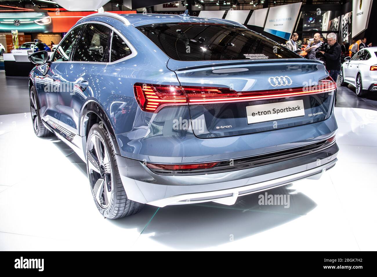 Brussels Belgium Jan 2020 all electric Audi e tron Sportback