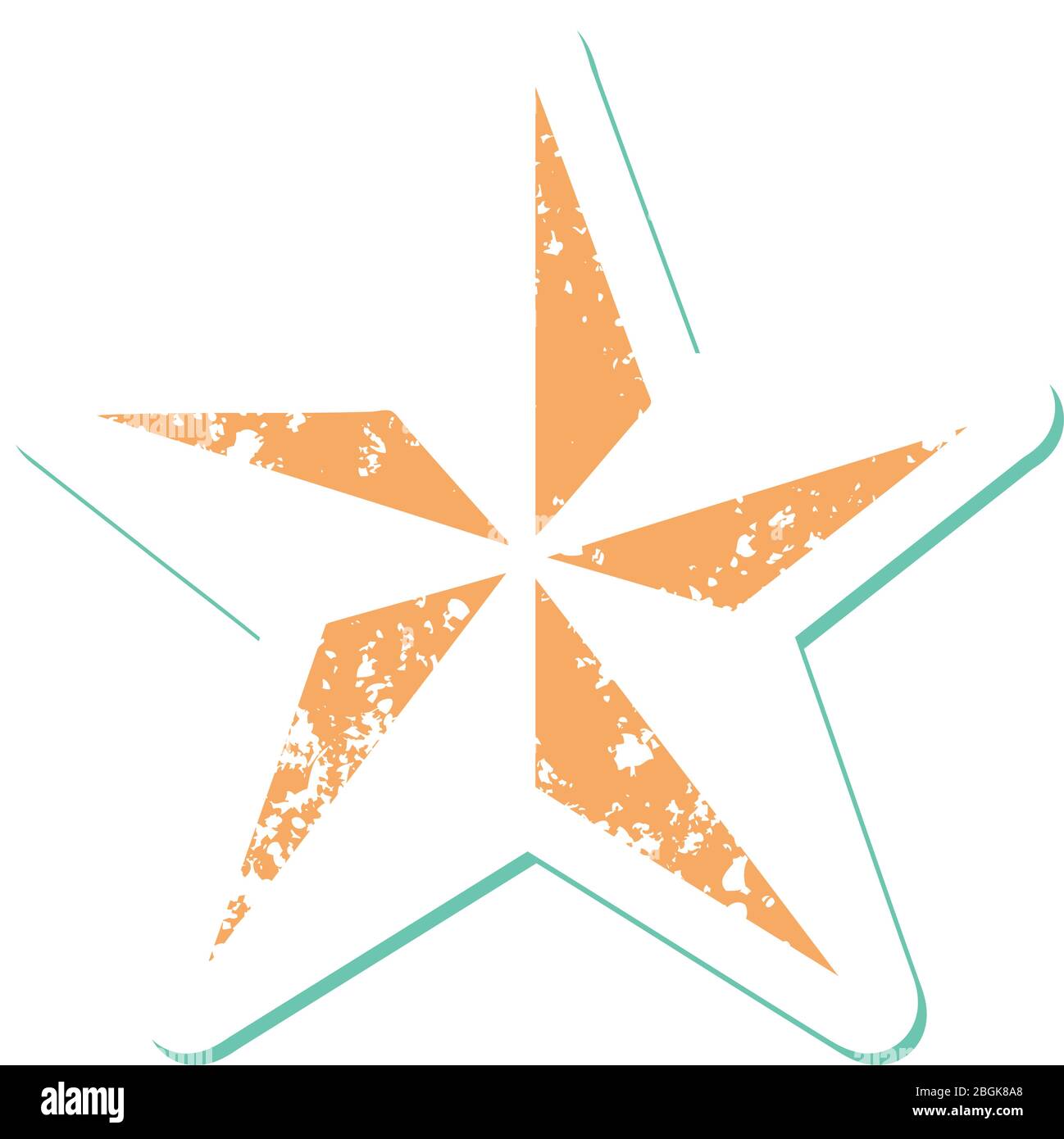 iconic distressed sticker tattoo style image of a star Stock Vector ...