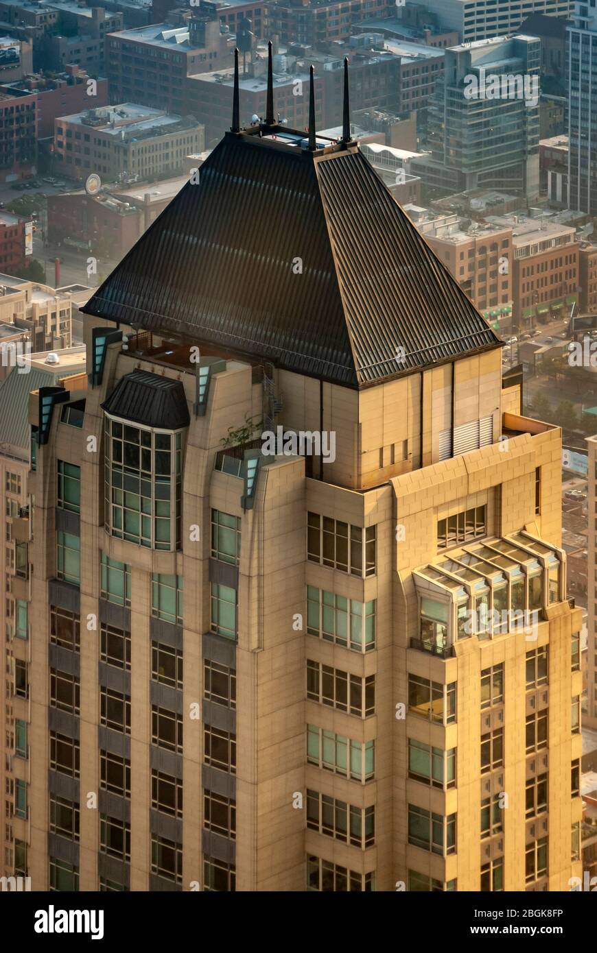 Postmodern skyscraper in Chicago Stock Photo