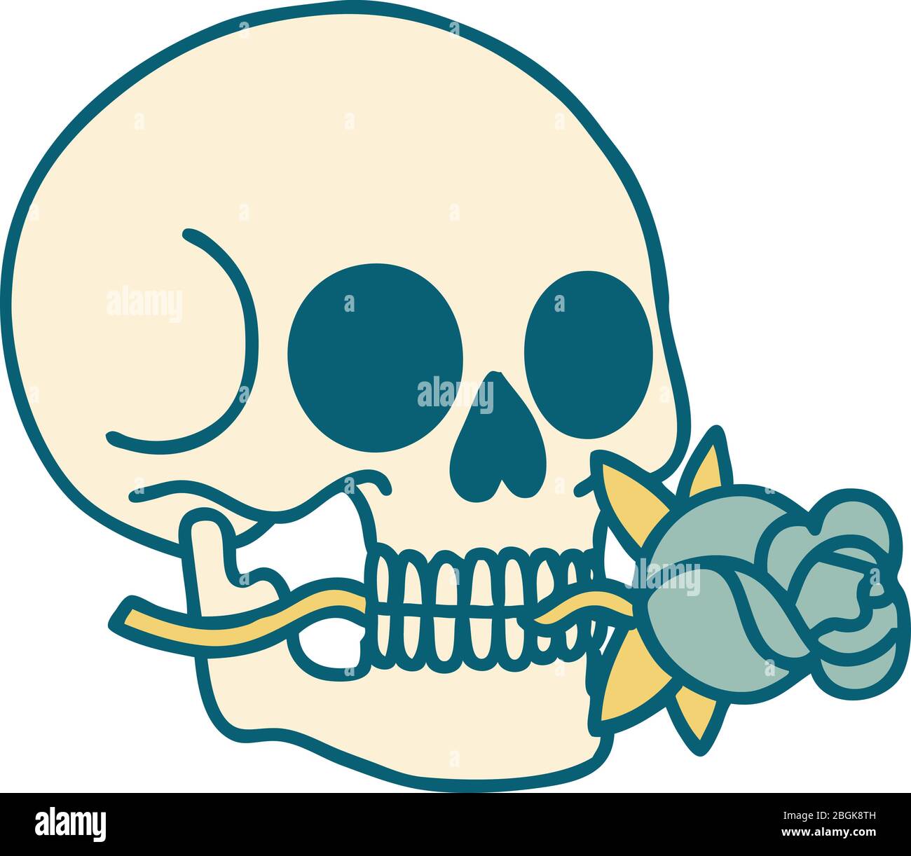 iconic tattoo style image of a skull Stock Vector Image & Art - Alamy