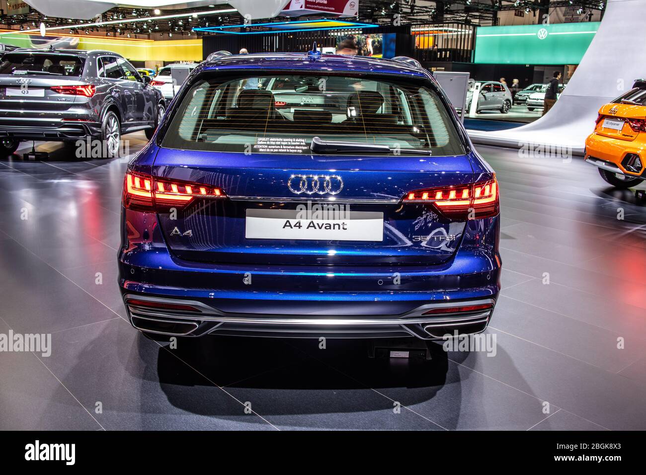 Brussels, Belgium, Jan 09, 2020: Audi A4 Avant 35 TFSI at Brussels Motor Show, Fifth generation, B9, Typ 8W, car produced by Audi AG Stock Photo